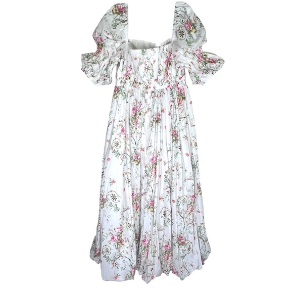 New Maison Amory Romance Galore Maxi Dress in Neon Princess Floral Sz 1X - Picture 5 of 12